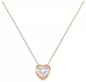Radley 18ct Rose Gold Plated Silver Stone Heart Necklace