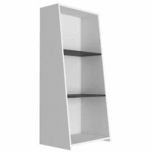 Dallas Two Tone Bookcase with 3 Shelves, White