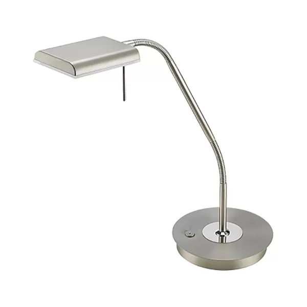 Bergamo Modern Desk Task Lamp Nickel Matt 3000K