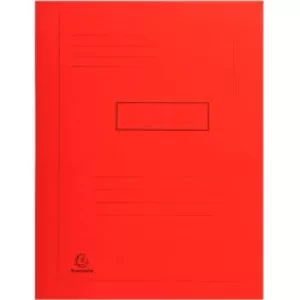 Exacompta 2 Flap Folder 445003E A4 Red Cardboard 24 x 32cm Pack of 50