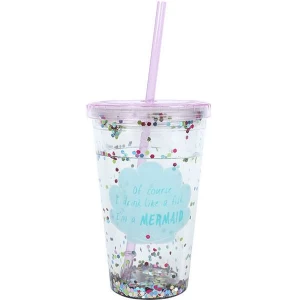 Of Course I drink like a Fish...Sequin Drinking Cup with Water