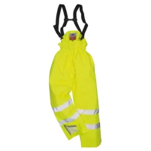 Biz Flame Hi Vis Flame Resistant Rain Unlined Trousers Yellow 2XL