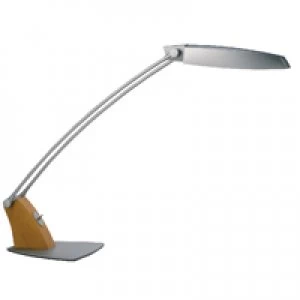Alba Tendo Fluorescent Desk Lamp 11W GreyWood FLUOTEN UK