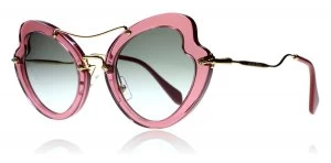 Miu Miu Scenique Sunglasses Crystal Pink / Gold USU3M1 52mm