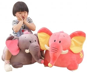 Liberty House Toys Plush Elephant Riding Chair Pink.