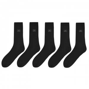 Giorgio 5 Pack Classic Sock Mens - Black