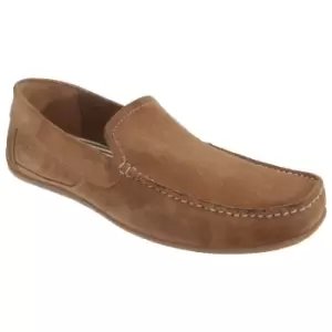 Roamers Mens Real Suede Moccasin Auto Shoes (8 UK) (Tan)
