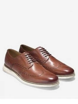 Cole Haan Lace Up Brogue Shoe, Brown, Size 8, Men