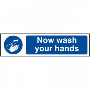 Scan Now Wash Your Hands Sign 200mm 50mm Standard