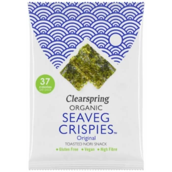 Organic Seaveg Crispies - Original - 8g x 15 - 97739 - Clearspring