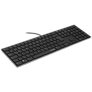 SpeedLink RIVA Slim Corded Keyboard German, QWERTZ Black Quiet keypad