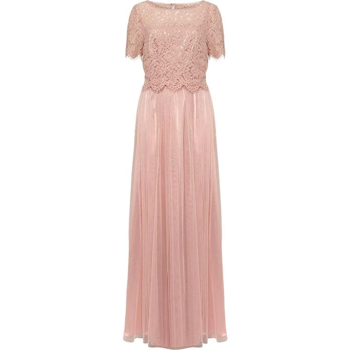 Phase Eight Pink Petal Kiera Lace Tulle Maxi Dress - 8