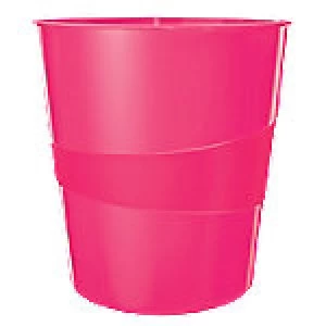 Leitz WOW Waste Bin 15 L Metallic Pink