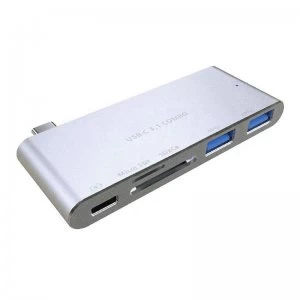 Forida USB-C 5 in 1 Charge Passthrough MacBook Combo Hub