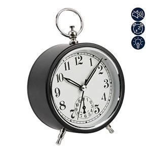 Retro Alarm Clock Sweep Movement - Black