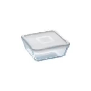 Pyrex Cook & Freeze Glass Square Dish with Plastic Lid, 15x15cm