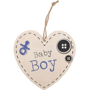 Baby Boy Hanging Heart Sign