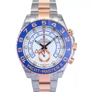 Yacht-Master II 18K Everose Gold Automatic White Dial Oyster Bracelet Mens Watch