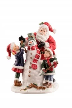 Aynsley Santa with Snowman Ornament