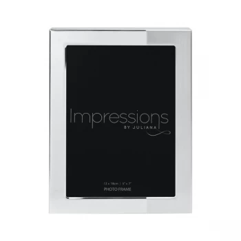 5" x 7" - IMPRESSIONS Pollished & Satin Silverplated Frame