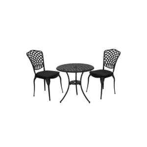 Charles Bentley Cast Aluminium Bistro Outdoor Table and Chairs Set