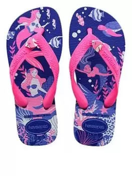 Havaianas Kids Fantasy Mermaid Flip Flop Sandal, Blue, Size 10-11 Younger