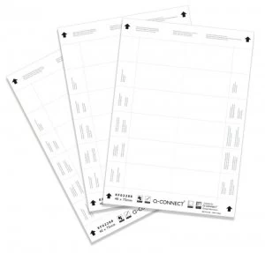 Q Connect Name Badge Inserts 40x75 Pk25