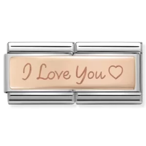 Nomination CLASSIC Rose Gold Double Engraved I Love You Charm...