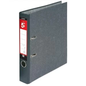 5 Star Mini Lever Arch File 50mm Spine Foolscap Cloudy Grey Pack 10