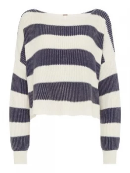 Free People Just My Stripe Pullover Jumper Blue