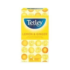Original Tetley Tea Bags Green Tea with LemonGinger Pack of 25 Tea Bags