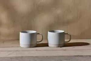 Nkuku Enesta Line Mug Set Of 2 Tableware Cream