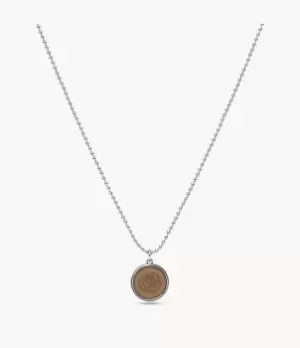 Fossil Men Two-Tone Stainless Steel Pendant Necklace