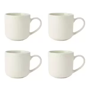 Cranborne Stoneware Mugs, Set of 4, 320ml Cream