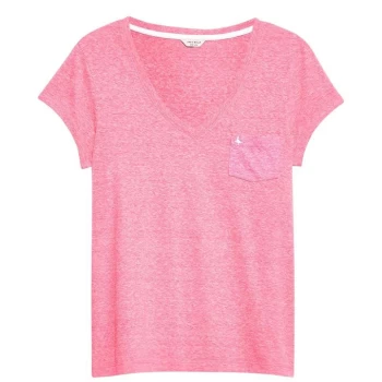 Jack Wills Bicester V Neck T-Shirt - Pink