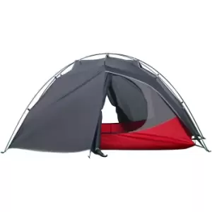 Camping Tent Compact 2 Man Dome Tent for Hiking Garden Dark Grey - Dark Grey - Outsunny