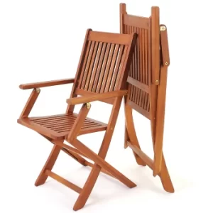 Garden Chair Sydney 2Pcs Acacia Wood FSC -Certified Foldable