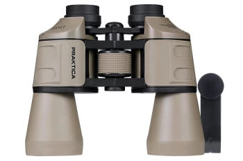 PRAKTICA Falcon 12x50mm Field Binoculars Sand + Universal Tripod Mount Adapter