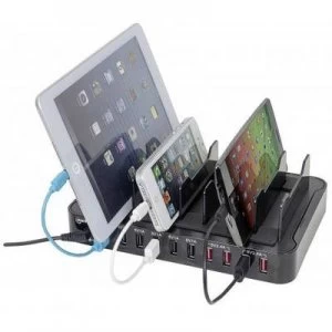 Manhattan 10-Port Charger 180009 USB charging station Mains socket Max. output current 17000 mA 10 x USB