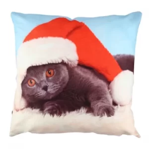 A10939 Multicolor Cushion Christmas Cat