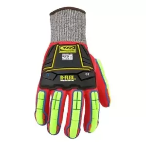 Ansell R068 Size 8, 0 Mechanical Protection Gloves - Black/Grey/Red