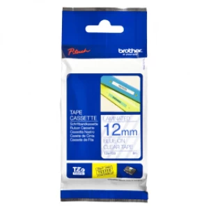 Brother TZE-133 P-touch Blue on Clear Laminated Tape 12mm x 8m