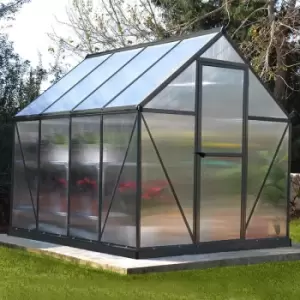 6' x 8' Palram Canopia Mythos Grey Greenhouse (1.85m x 2.47m)