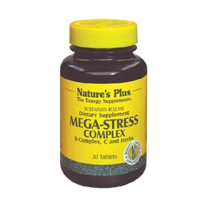Natures Plus Mega Stress Complex Sustained Release Tablets 30 Tabs