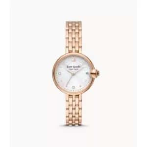 Kate Spade New York Womens Chelsea Park Three-Hand Date -Tone Stainless Steel Watch - Rose Gold