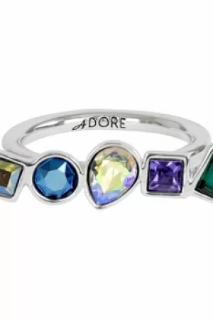 Adore Jewellery Mixed Crystal Ring Size L JEWEL 5375531