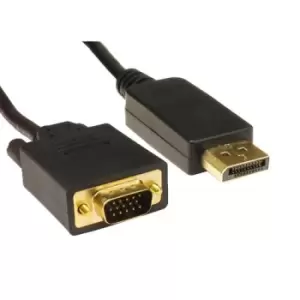 Cables Direct DisplayPort - VGA 1m VGA (D-Sub) Black