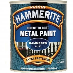 Hammerite Hammered Finish Metal Paint Blue 750ml