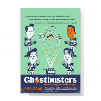 Ghostbusters We Believe You Greetings Card - Large Card