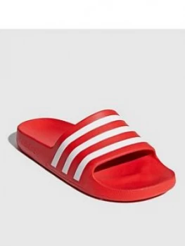 Adidas Adilette Aqua Slide - Red/White, Size 9, Men